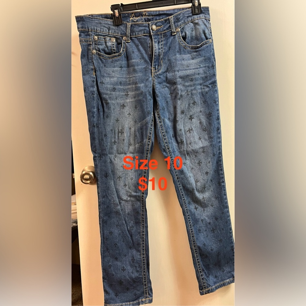 Blue Patterned Women Jeans